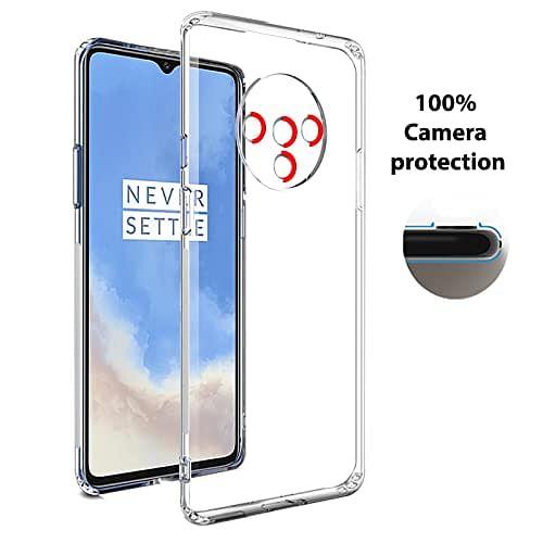 Oneplus 7T Back Cover Case Camera Protection Transparent