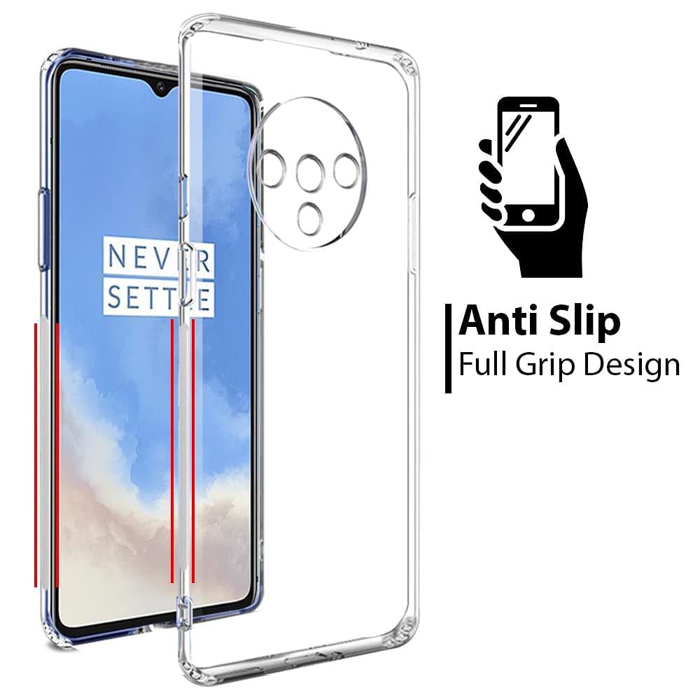 Oneplus 7T Back Cover Case Camera Protection Transparent