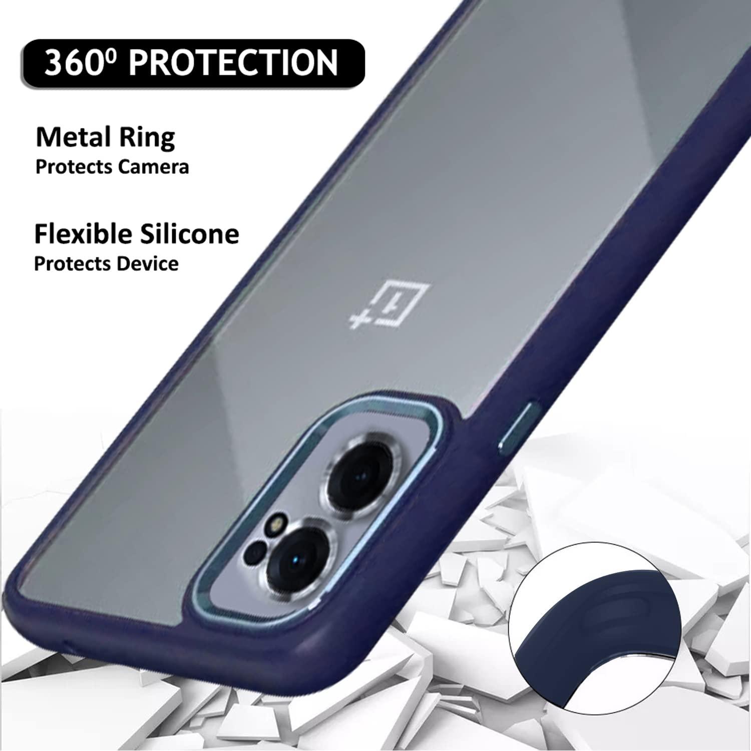 Oneplus Nord Ce 2 5G Back Cover Case Metal Camera Guard Hard Acrylic Clear Back