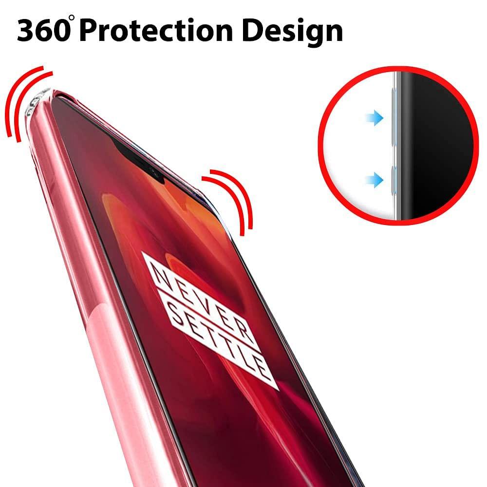 Oneplus 6T Back Cover Case Camera Protection Transparent