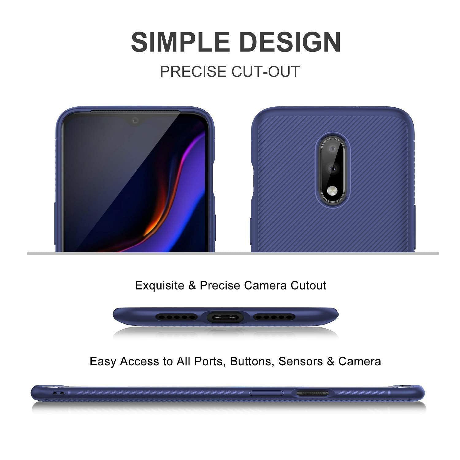 Oneplus 7 Back Cover Case Line Soft Armor