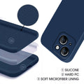 Iphone 14 Plus Back Cover Case Liquid Silicone