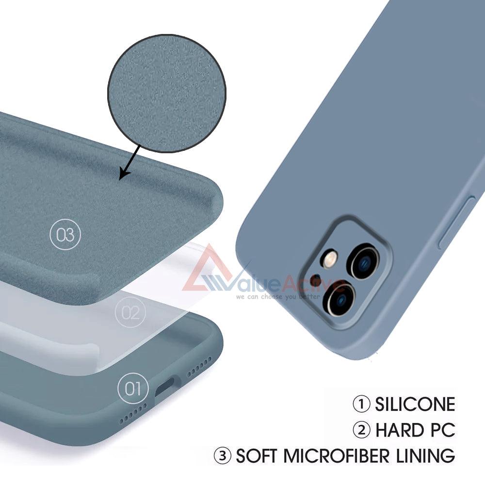 Iphone 12 Back Cover Case Liquid Silicone