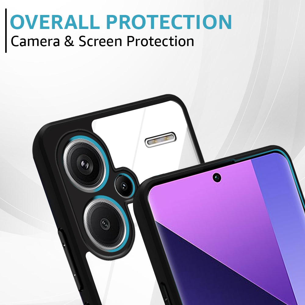Redmi Note 13 Pro Plus 5G Back Cover Case Camera Guard Hard Acrylic Clear Back
