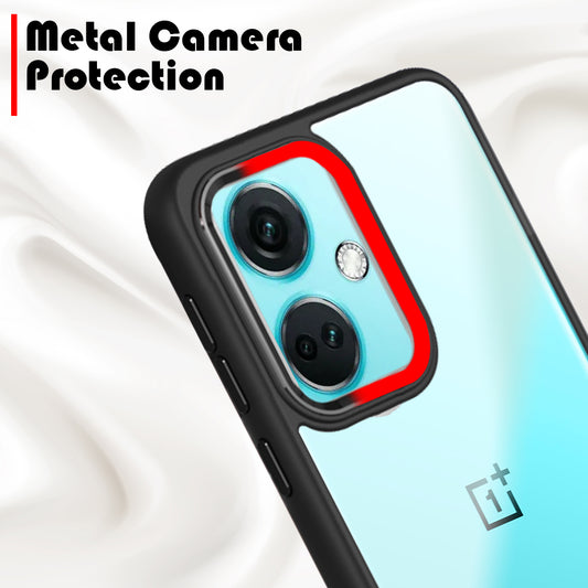 OnePlus Nord CE 3 5G Back Cover Case Metal Camera Guard Hard Acrylic Clear Back