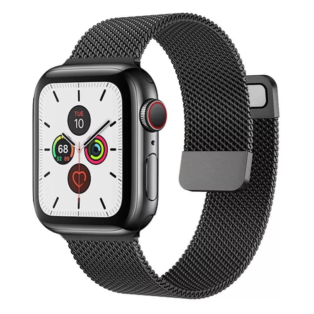 ValueActive Magnetic Absorption Metal Mesh Quick Release Strap for Apple Watch Bands 38mm/40mm/41mm (Black) - ValueActive