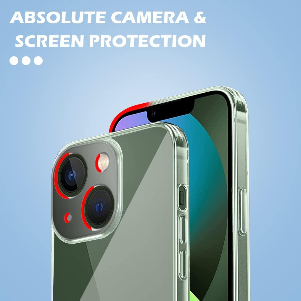 ValueActive Slim Crystal Clear Camera Protection Anti-Slip Grip Back Cover for iphone 13 - ValueActive