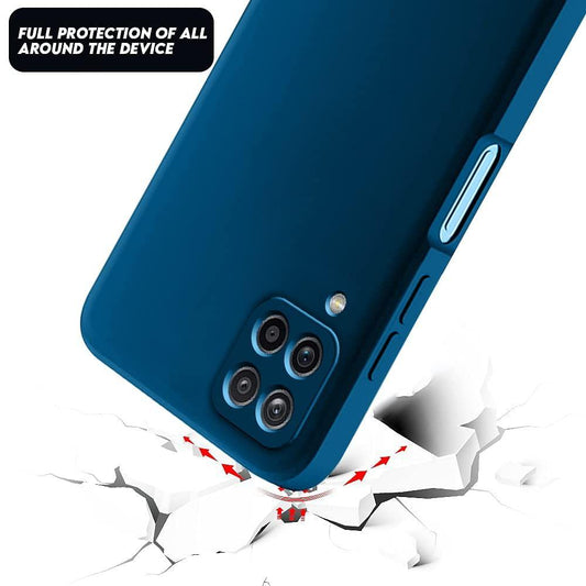 ValueActive Camera Protection Soft liquid Silicone Back Case Cover for Samsung Galaxy A12 / M12 / F12 - ValueActive