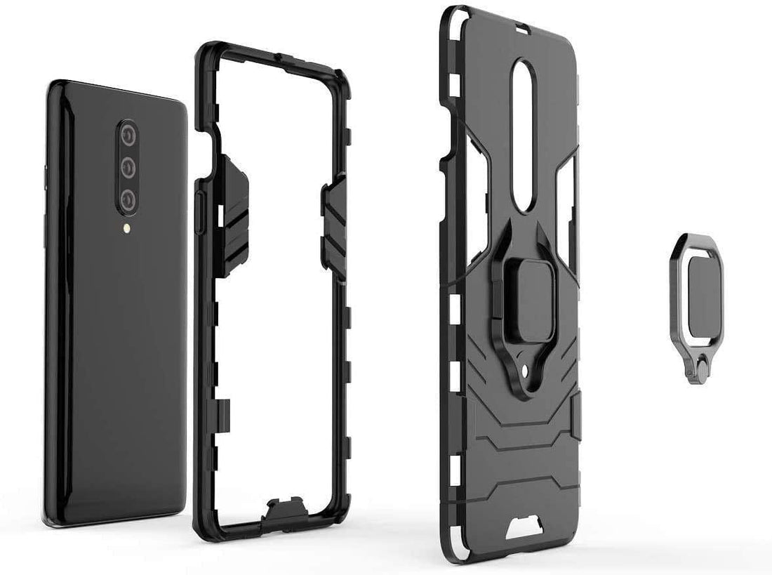 ValueActive Bumper Protection Armor with Ring Holder Back Cover for OnePlus 8 - ValueActive