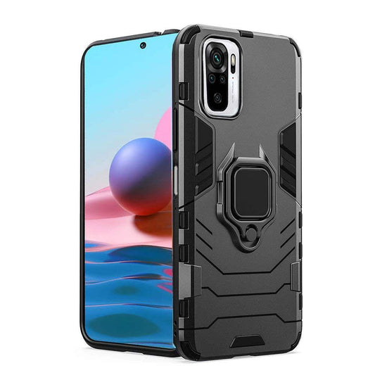 ValueActive Bumper Protection Armor with Ring Holder Back Cover for Redmi Note 10 / Redmi Note 10s - ValueActive