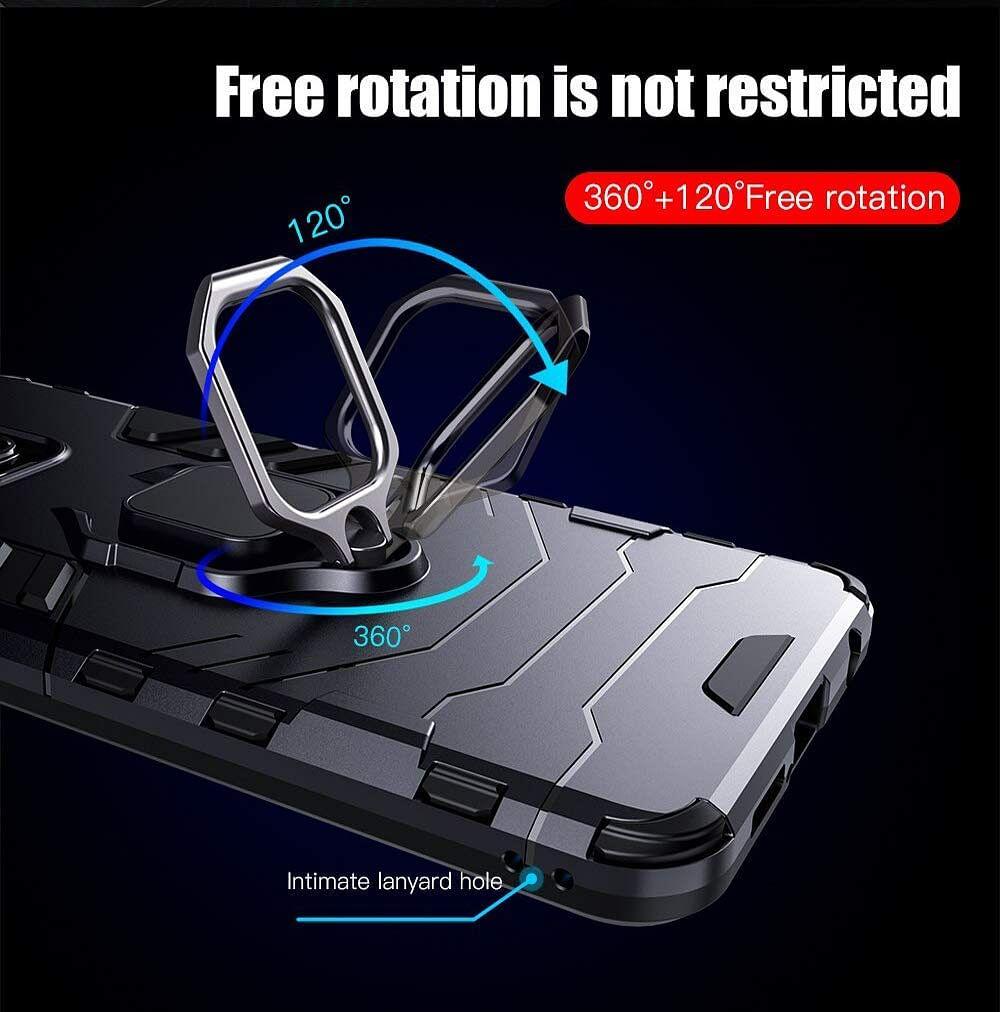 ValueActive Bumper Protection Armor with Ring Holder Back Cover for Redmi Note 9 Pro/Note 9 Pro Max/Poco M2 Pro / Redmi Note 10 Lite - ValueActive