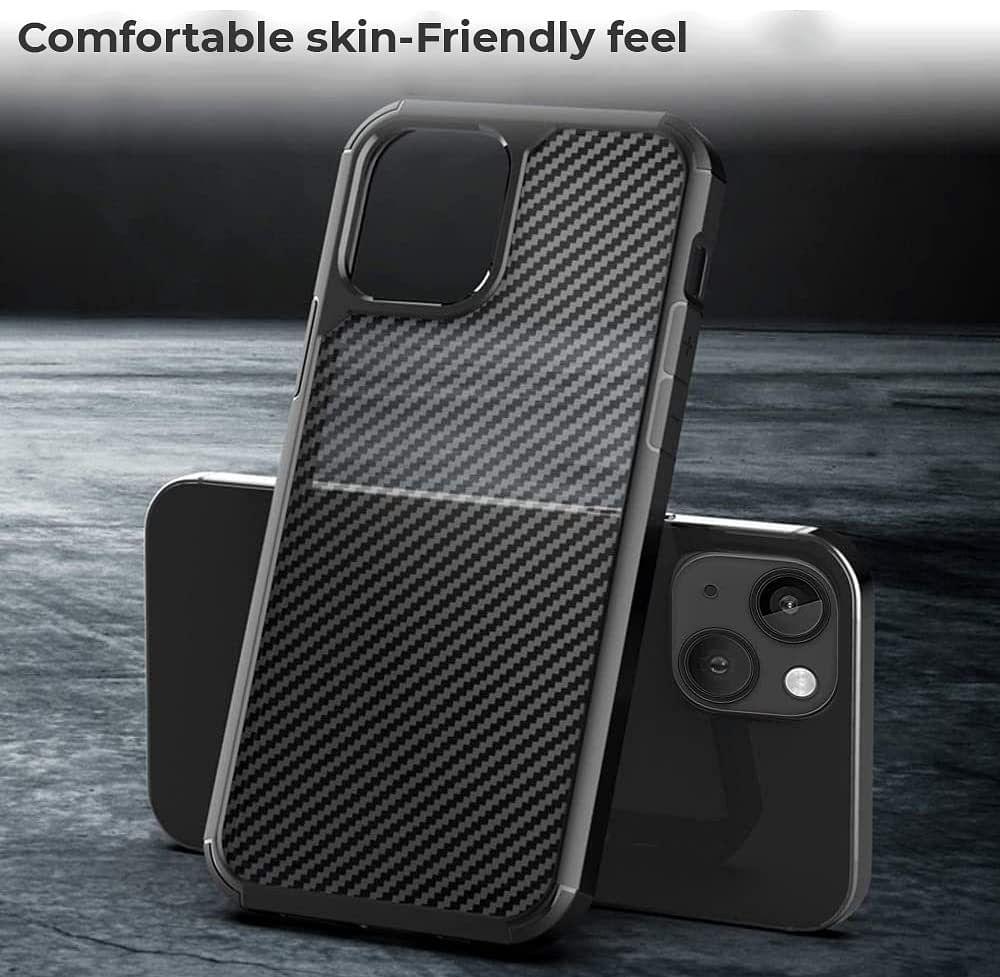Valueactive Poly Carbonate Airbag Shockproof Anti-Slip Grip PC Bumper Back Cover for iPhone 13 Mini - ValueActive