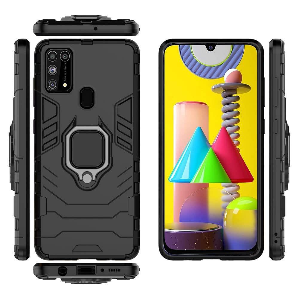 ValueActive Bumper Protection Armor with Ring Holder Back Cover for Samsung Galaxy M31 / F41 / M31 Prime - ValueActive