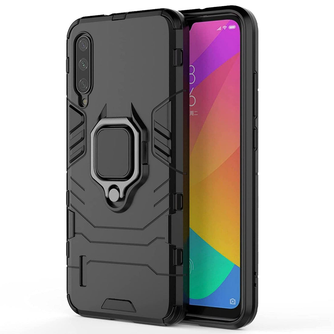 ValueActive Bumper Protection Armor with Ring Holder Back Cover for Redmi Mi A3 - ValueActive