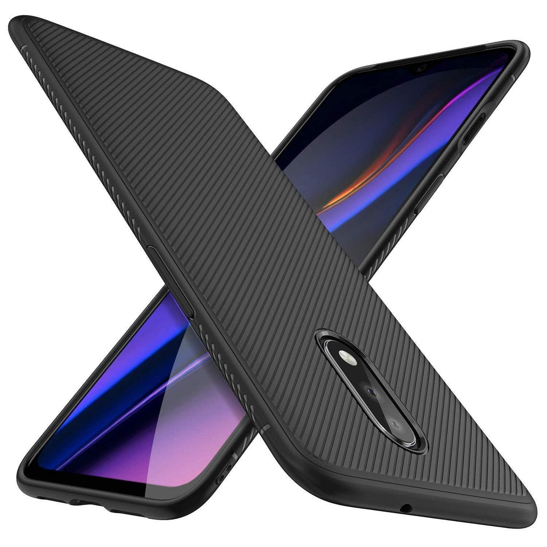 Oneplus 7 Back Cover Case Line Soft Armor