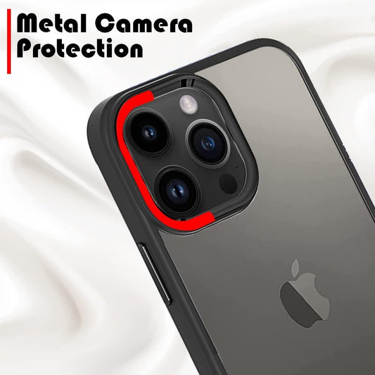 Valueactive Metal Camera Guard Acrylic Clear Back Cover Case for Apple iPhone 14 Pro (6.1 Inch) - ValueActive