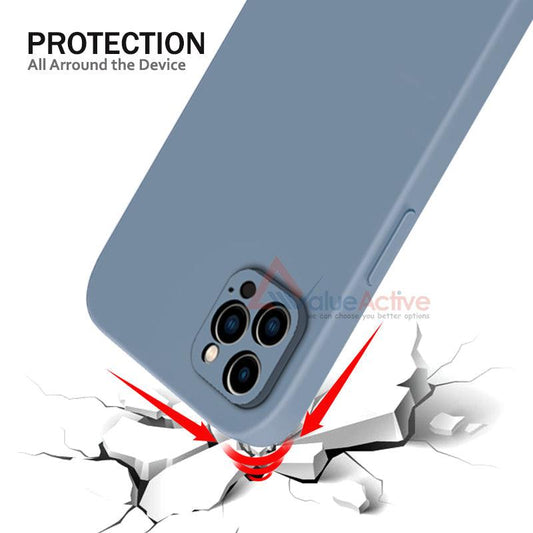 ValueActive Camera Protection Soft liquid Silicone Back Case Cover for Apple iPhone 12 Pro Max - ValueActive