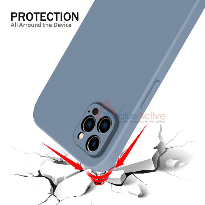 ValueActive Camera Protection Soft liquid Silicone Back Case Cover for Apple iPhone 12 Pro - ValueActive