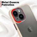 Valueactive Metal Camera Guard Acrylic Clear Back Cover Case for Apple iPhone 14 (6.1 Inch) - ValueActive