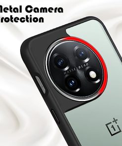 Winble Back Case Cover for OnePlus 11 5G Back Cover Metal Camera Guard Acrylic Clear Protective Back Cover for OnePlus 11 5G One Plus 11 5G Black 0 1