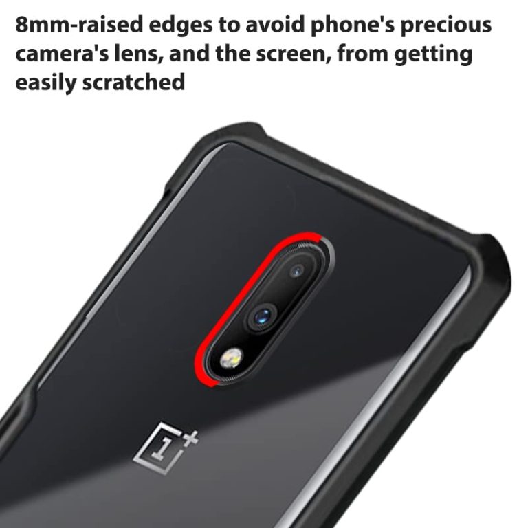 Winble Back Case Cover for OnePlus 6T OnePlus 7 Back Cover Crystal Clear Camera Protection Airbag PC TPU Bumper Back Cover for OnePlus 6T OnePlus 7 0 0