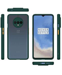 Winble Back Case Cover for OnePlus 7T Back Cover Slim Camera Protection Shockproof Anti Slip Grip PC TPU Smock Back Cover for OnePlus 7T One Plus 7T Green 0 2