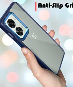 Winble Back Case Cover for OnePlus Nord 2T 5G Back Cover Metal Camera Guard Acrylic Clear Protective Back Cover for OnePlus Nord 2T 5G One Plus Nord 2T 5G Blue 0 2