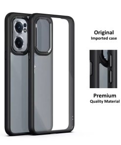 Winble Back Case Cover for OnePlus Nord CE 2 5G Back Cover Metal Camera Guard Acrylic Clear Protective Back Cover for OnePlus Nord CE 2 5G One Plus Nord CE 2 5G Black 0 2