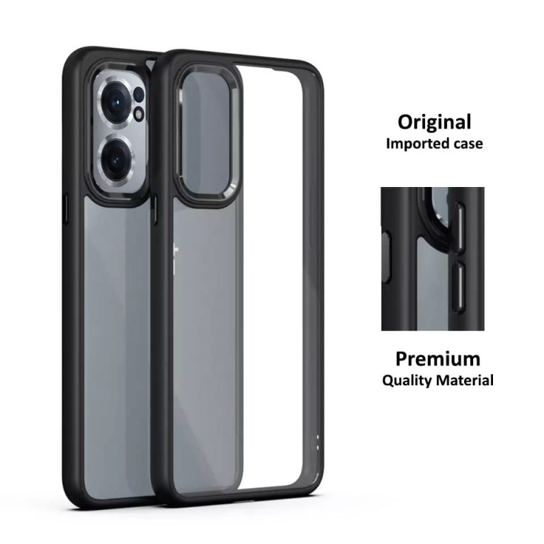 Winble Back Case Cover for OnePlus Nord CE 2 5G Back Cover Metal Camera Guard Acrylic Clear Protective Back Cover for OnePlus Nord CE 2 5G One Plus Nord CE 2 5G Black 0 2