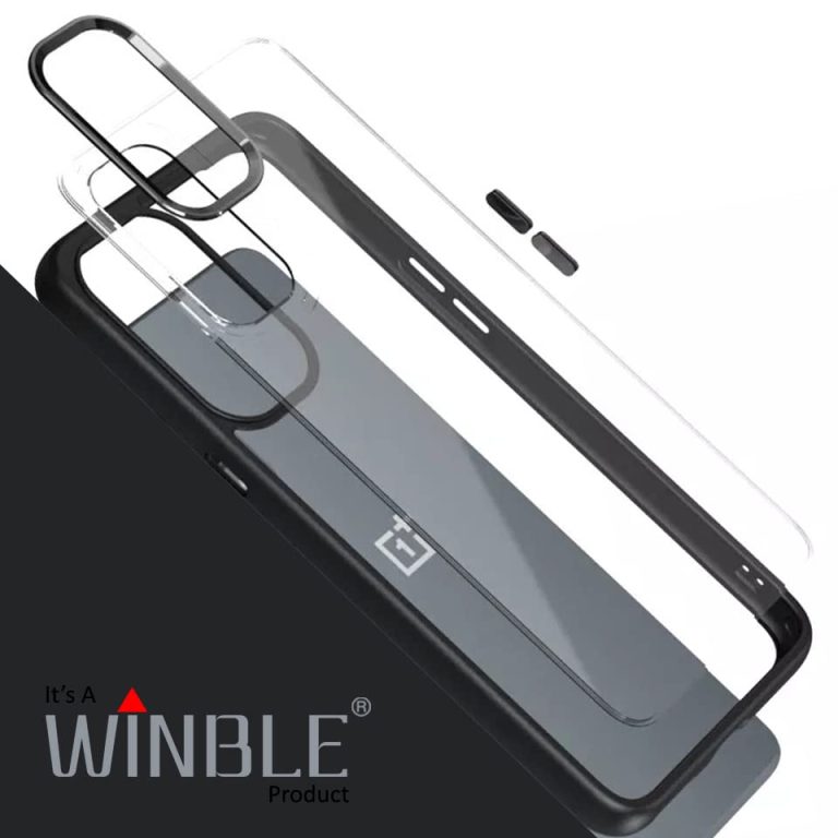 Winble Back Case Cover for OnePlus Nord CE 2 5G Back Cover Metal Camera Guard Acrylic Clear Protective Back Cover for OnePlus Nord CE 2 5G One Plus Nord CE 2 5G Black 0 4