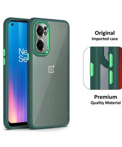 Winble Back Case Cover for OnePlus Nord CE 2 5G Back Cover Metal Camera Guard Acrylic Clear Protective Back Cover for OnePlus Nord CE 2 5G One Plus Nord CE 2 5G Green 0 1