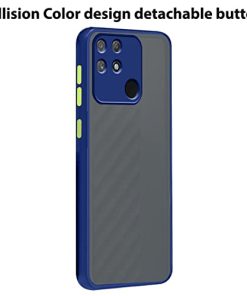 Winble Back Case Cover for Realme Narzo 50A Back Cover Slim Camera Protection Shockproof Anti Slip Grip PC TPU Smock Back Cover for Realme Narzo 50A Blue 0 0