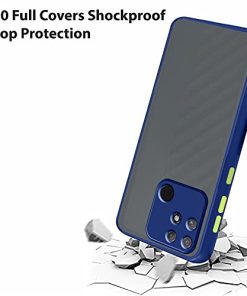 Winble Back Case Cover for Realme Narzo 50A Back Cover Slim Camera Protection Shockproof Anti Slip Grip PC TPU Smock Back Cover for Realme Narzo 50A Blue 0 1