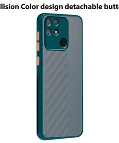 Winble Back Case Cover for Realme Narzo 50A Back Cover Slim Camera Protection Shockproof Anti Slip Grip PC TPU Smock Back Cover for Realme Narzo 50A Green 0 0