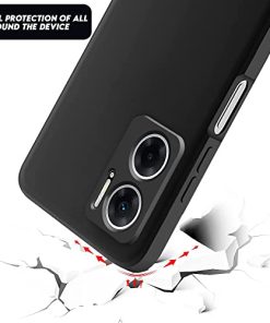 Winble Back Case Cover for Redmi 11 Prime 5G Back Cover Case Camera Protection Soft Liquid Silicone Protective Back Cover Designed for Redmi 11 Prime 5G Black 0 0