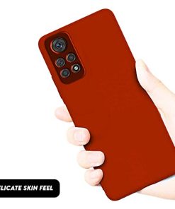 Winble Back Case Cover for Redmi Note 11 Redmi Note 11S Silicone Back Cover Camera Protection Soft Silicon Protective Back Cover Designed for Redmi Note 11 Redmi Note 11S Red 0 2