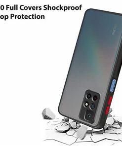 Winble Back Case Cover for Redmi Note 11T 5G Back Cover Slim Camera Protection Shockproof Anti Slip Grip PC TPU Smock Back Cover for Redmi Note 11T 5G Poco M4 Pro 5G Black 0 1