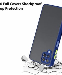 Winble Back Case Cover for Samsung Galaxy M53 5G Back Cover Slim Camera Protection Shockproof Anti Slip Grip PC TPU Smoked Back Cover for Samsung Galaxy M53 5G Blue 0 2