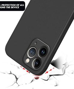 Winble Back Case Cover for iPhone 11 Pro Back Cover Case Camera Protection Soft Liquid Silicone Protective Back Cover Designed for iPhone 11 Pro Black 0 0