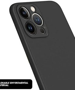 Winble Back Case Cover for iPhone 13 Pro Back Cover Case Camera Protection Soft Liquid Silicone Protective Back Cover Designed for iPhone 13 Pro Black 0 2