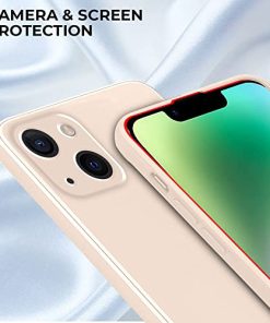 Winble Back Case Cover for iPhone 14 Back Cover Case Camera Protection Soft Liquid Silicone Protective Back Cover Designed for iPhone 14 Lite Peach 0 1