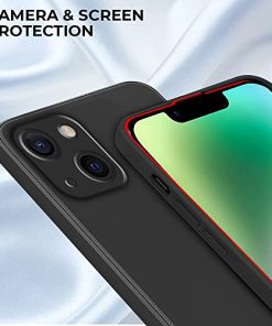 Winble Back Case Cover for iPhone 14 Plus Back Cover Case Camera Protection Soft Liquid Silicone Protective Back Cover Designed for iPhone 14 Plus Black 0 1