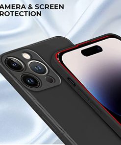 Winble Back Case Cover for iPhone 14 Pro Back Cover Case Camera Protection Soft Liquid Silicone Protective Back Cover Designed for iPhone 14 Pro Black 0 1