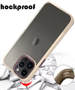 Winble Back Case Cover for iPhone 14 Pro Max Back Cover Metal Camera Guard Acrylic Clear Protective Back Cover for iPhone 14 Pro Max Light Peach 0 0