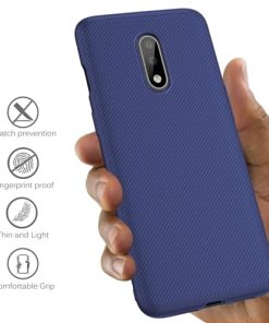 Winble Back Cover for OnePlus 6T OnePlus 7 Back Cover Case Twill Pattern Oblique Texture Shock Proof Slim Carbon Fiber Silicone Back Cover for OnePlus 6T OnePlus 7 0 2