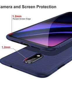 Winble Back Cover for OnePlus 6T OnePlus 7 Back Cover Case Twill Pattern Oblique Texture Shock Proof Slim Carbon Fiber Silicone Back Cover for OnePlus 6T OnePlus 7 0 3