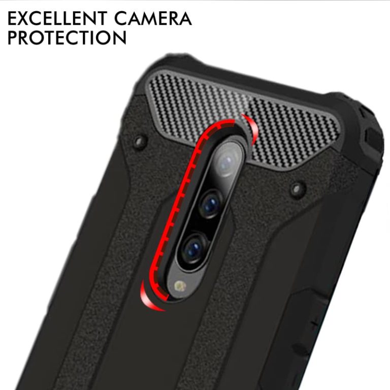 Winble Back Cover for OnePlus 7 Pro Back Cover Rugged Armor TPU 360 Protection Bumper Hybrid Dual Layer Back Cover Case for OnePlus 7 ProOne Plus 7 Pro Black 0 0