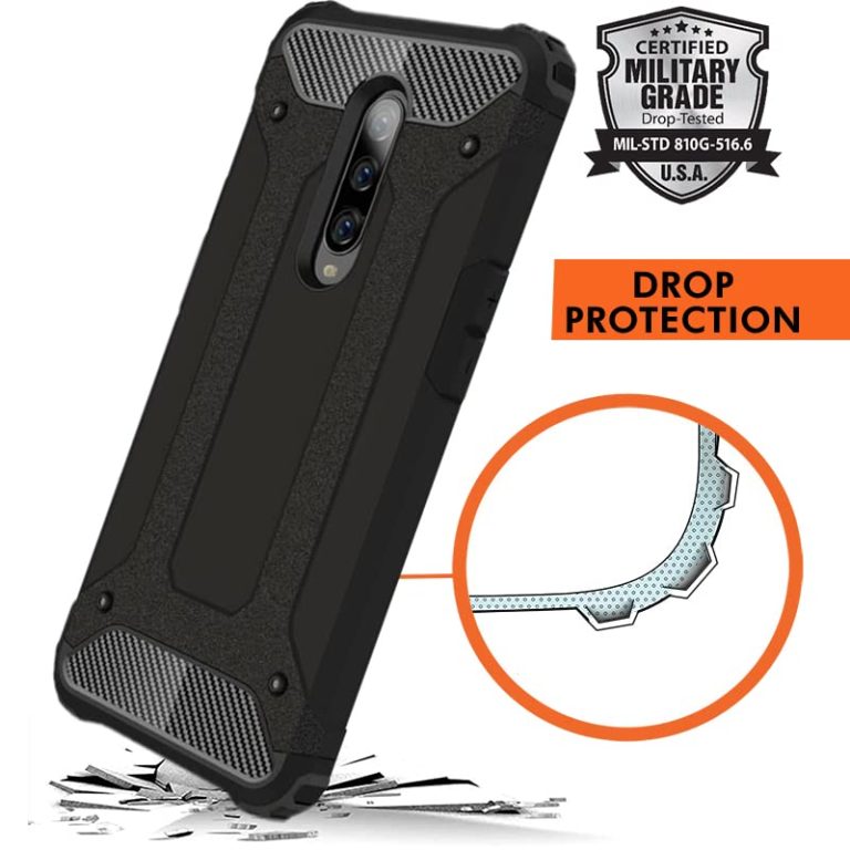 Winble Back Cover for OnePlus 7 Pro Back Cover Rugged Armor TPU 360 Protection Bumper Hybrid Dual Layer Back Cover Case for OnePlus 7 ProOne Plus 7 Pro Black 0 1