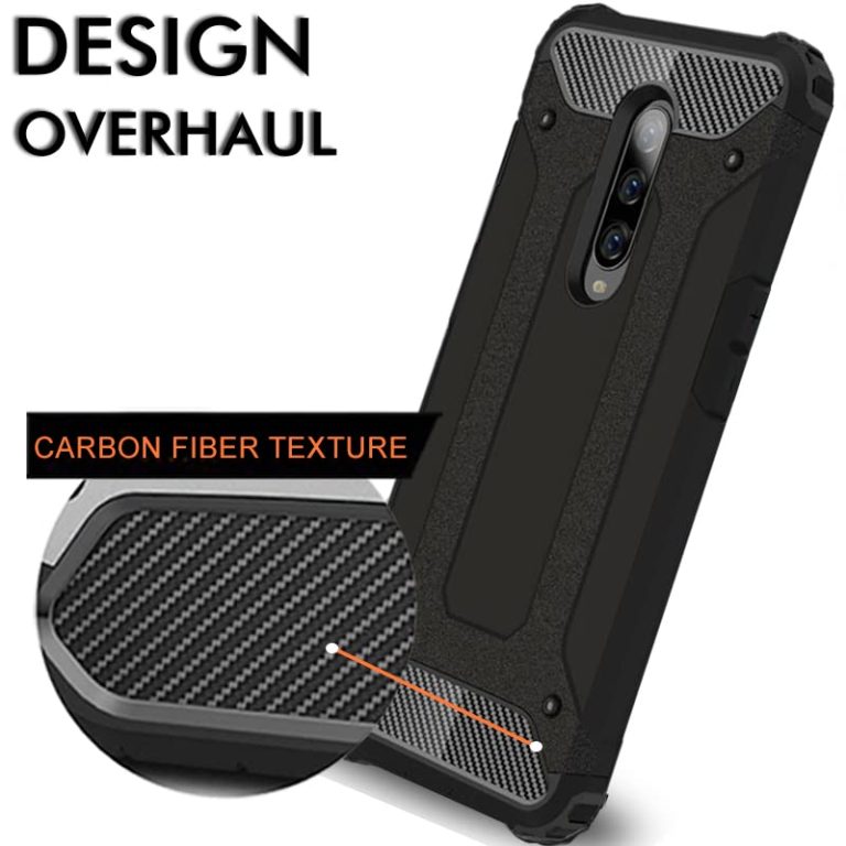 Winble Back Cover for OnePlus 7 Pro Back Cover Rugged Armor TPU 360 Protection Bumper Hybrid Dual Layer Back Cover Case for OnePlus 7 ProOne Plus 7 Pro Black 0 2