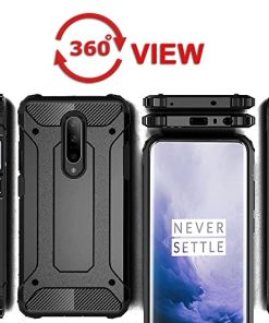 Winble Back Cover for OnePlus 7 Pro Back Cover Rugged Armor TPU 360 Protection Bumper Hybrid Dual Layer Back Cover Case for OnePlus 7 ProOne Plus 7 Pro Black 0 4